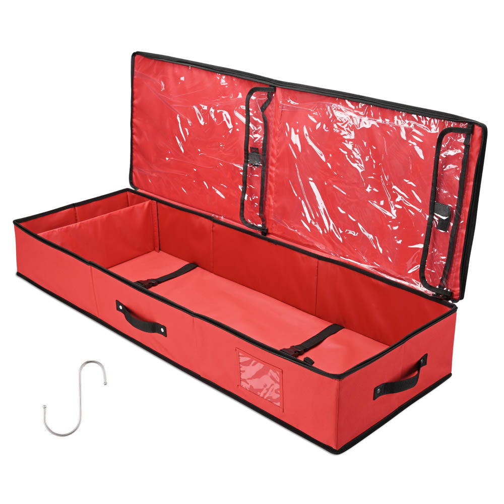Yescom Christmas Wrapping Paper Storage Container Oxford 41", Red Image