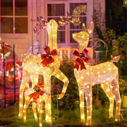 Yescom Outdoor Lighted Christmas Reindeer Family 3pcs Image