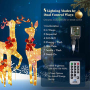 Yescom Outdoor Lighted Christmas Reindeer Family 3pcs Image