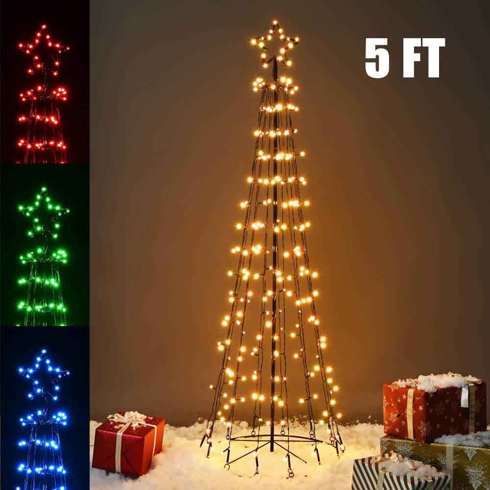 Yescom Light Show Christmas Tree Multicolor Bluetooth APP Control, 5ft Image