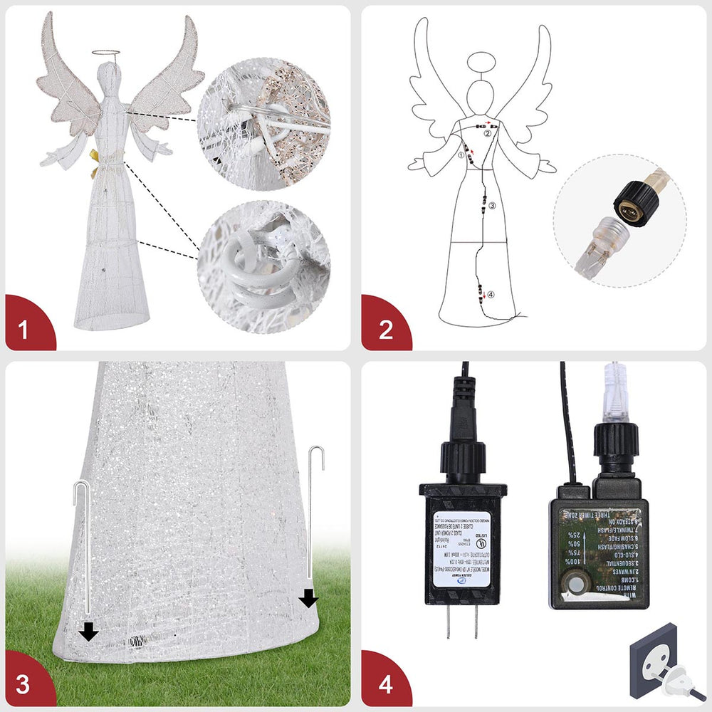 Yescom 5.6ft Outdoor Christmas Angel Large Yard Decorations Image