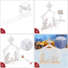 Yescom Pre-Lit Nativity Scene Xmas Decoration Holy Family 4ft 108 LEDs