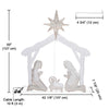 Yescom Pre-Lit Nativity Scene Xmas Decoration Holy Family 4ft 108 LEDs