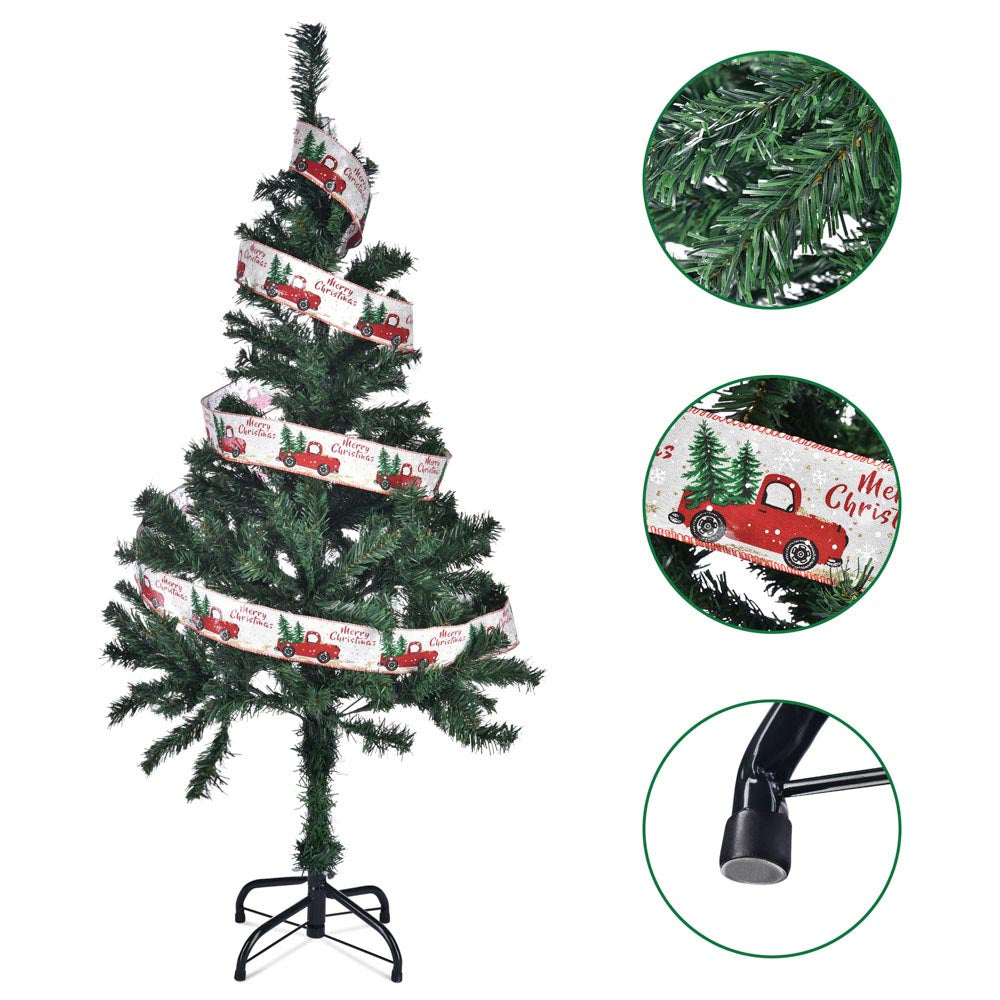 Yescom 4 feet Synthetic Christmas Tree Foldable X-shaped Metal Stand Image