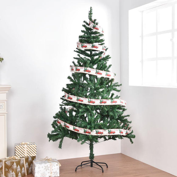 Yescom 6 feet Synthetic Christmas Tree Foldable X-shaped Metal Stand Image
