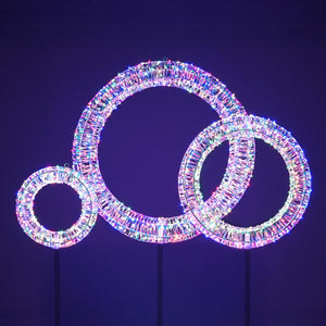 Yescom 3-Set Outdoor Prelit Christmas Wreaths Frontgate Windows