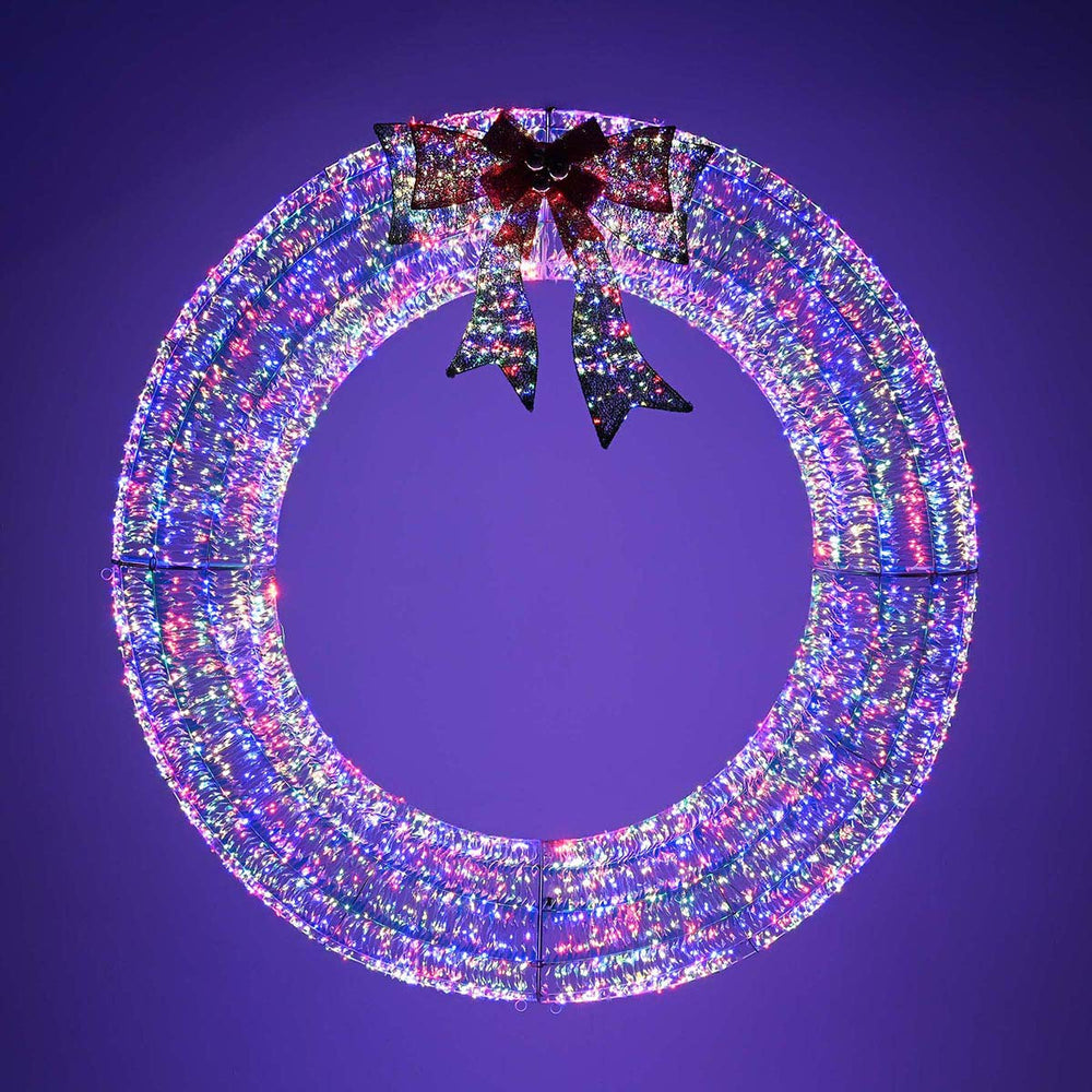 Yescom Giant Outdoor Prelit Christmas Wreath 60 inch Image