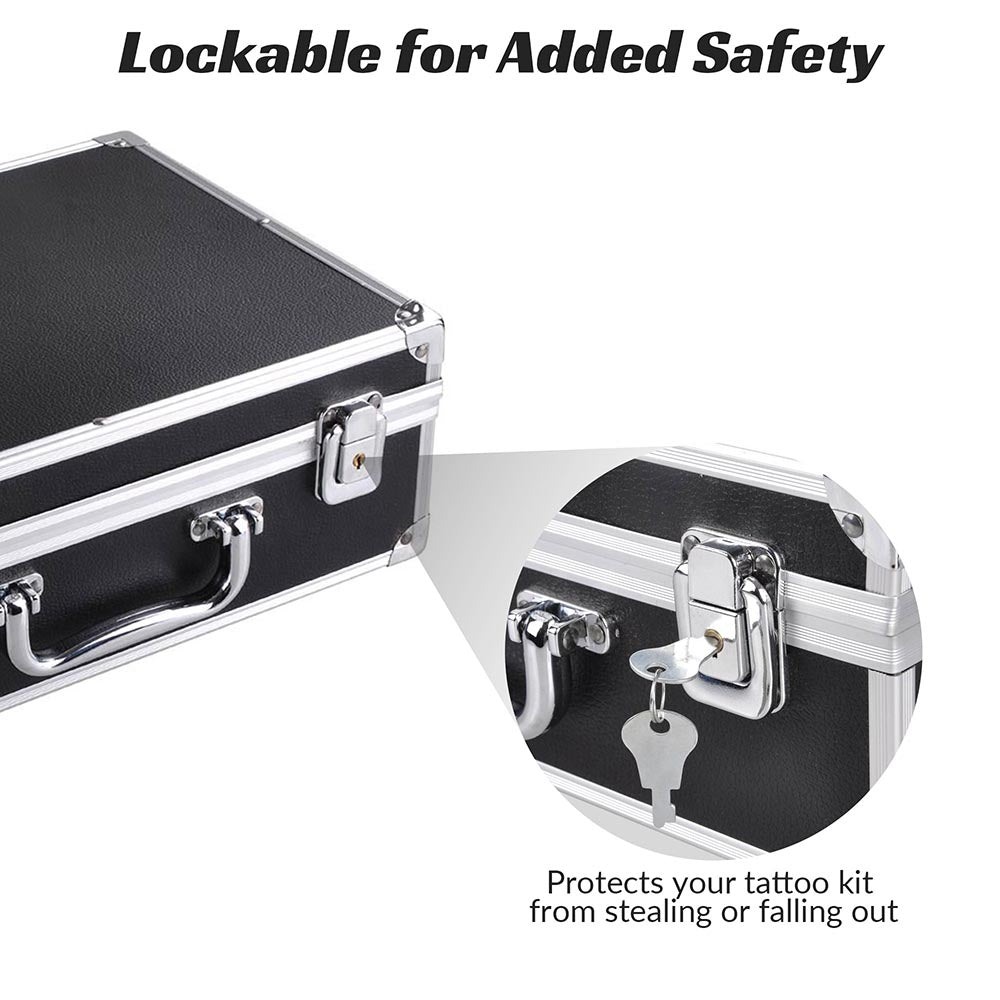 Yescom Lockable Carrying Case for Tattoo Machine Equipment Image