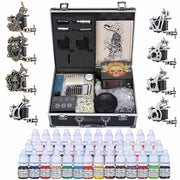 Yescom 8 Tattoo Machine Kit w/ LCD Power Supply 40 Color Inks & Case Image