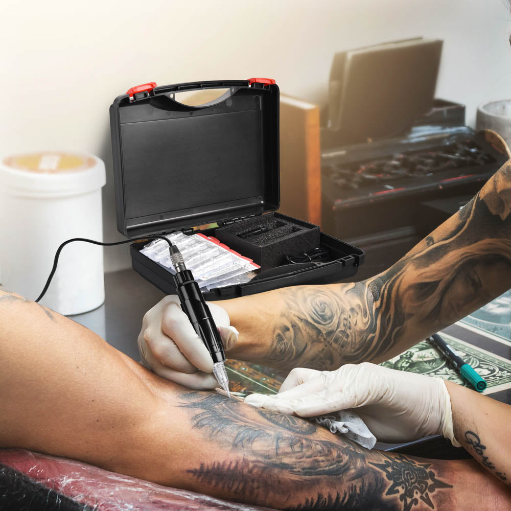 Yescom Rotary Tattoo Machine with Case 50-Needles Battery Operated Image