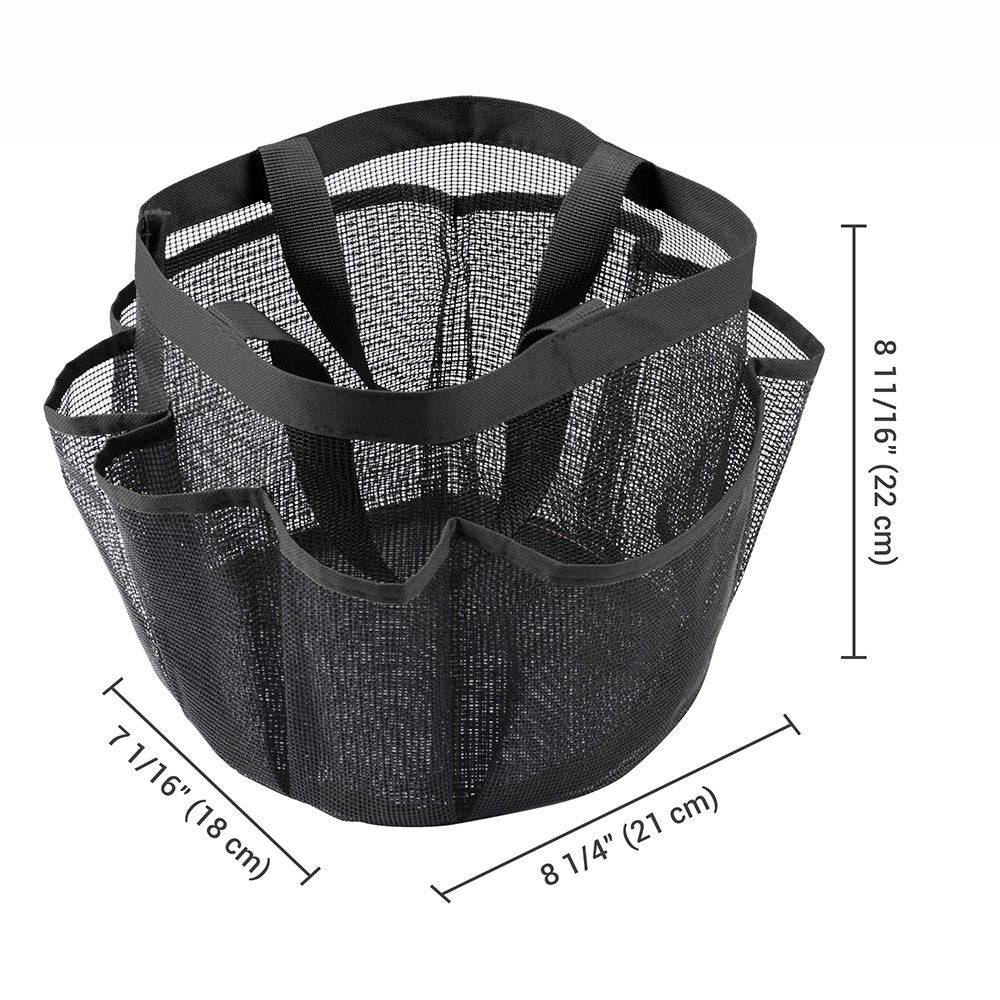 Aquaterior 8 Pocket Portable Shower Mesh Caddy Tote Bag Handle – yescomusa