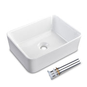 Yescom Rectangular Bathroom Sink Above Counter w/ Drain 16"x12" Image
