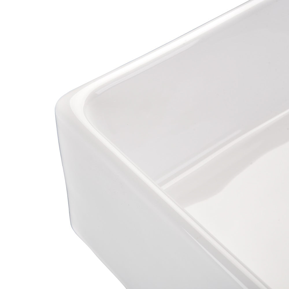 Yescom Square Bathroom Sink Above Counter w/ Drain & Tray 15" Image
