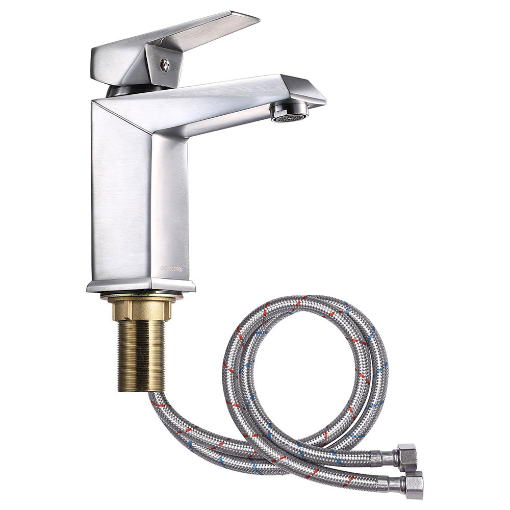 Yescom Bathroom Sink Faucet Square 1-Handle Cold & Hot, 7"H Image
