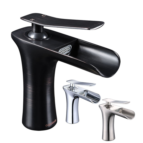 Yescom Waterfall Bathroom Sink Faucet 1-Handle Cold & Hot, 6.5