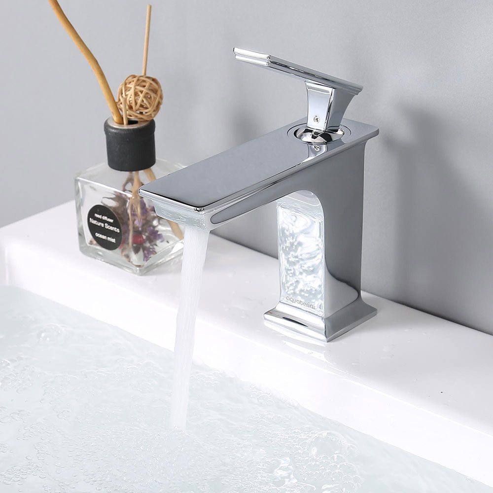 Yescom Bathroom Sink Faucet 1-Handle Cold & Hot, 6.7"H, Chrome Image