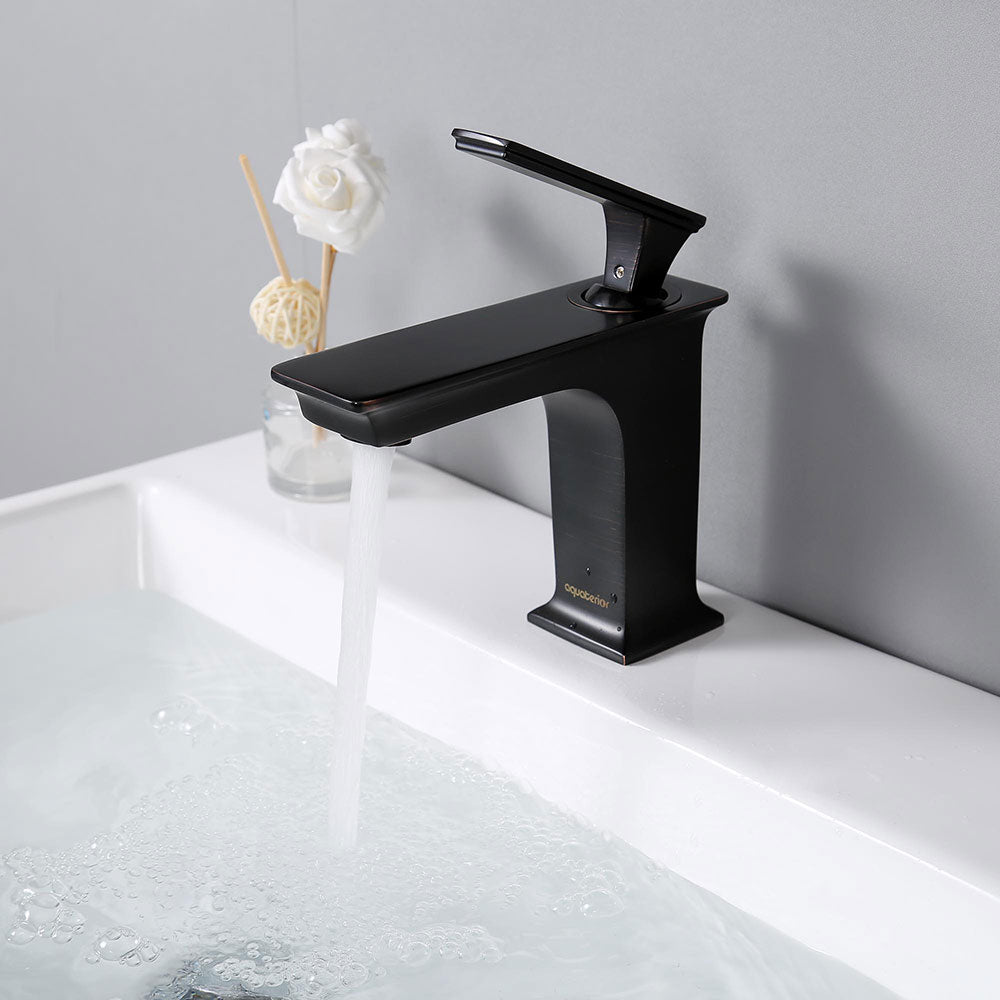 Yescom Bathroom Sink Faucet 1-Handle Cold & Hot, 6.7"H, Oil Rubbed Bronze Image