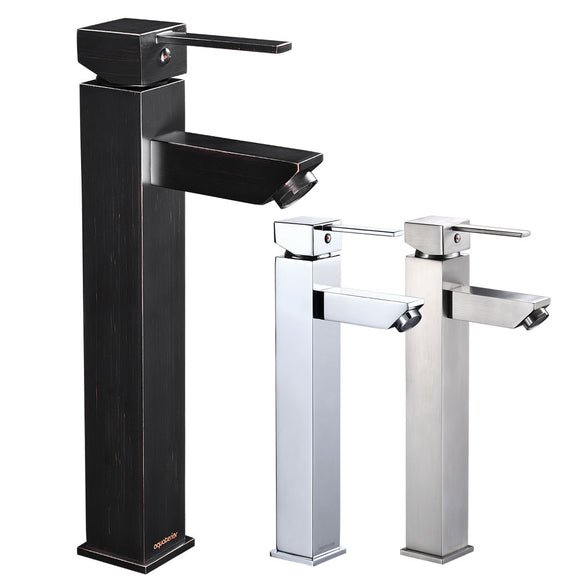 Yescom Bathroom Sink Faucet Square Cold & Hot 12