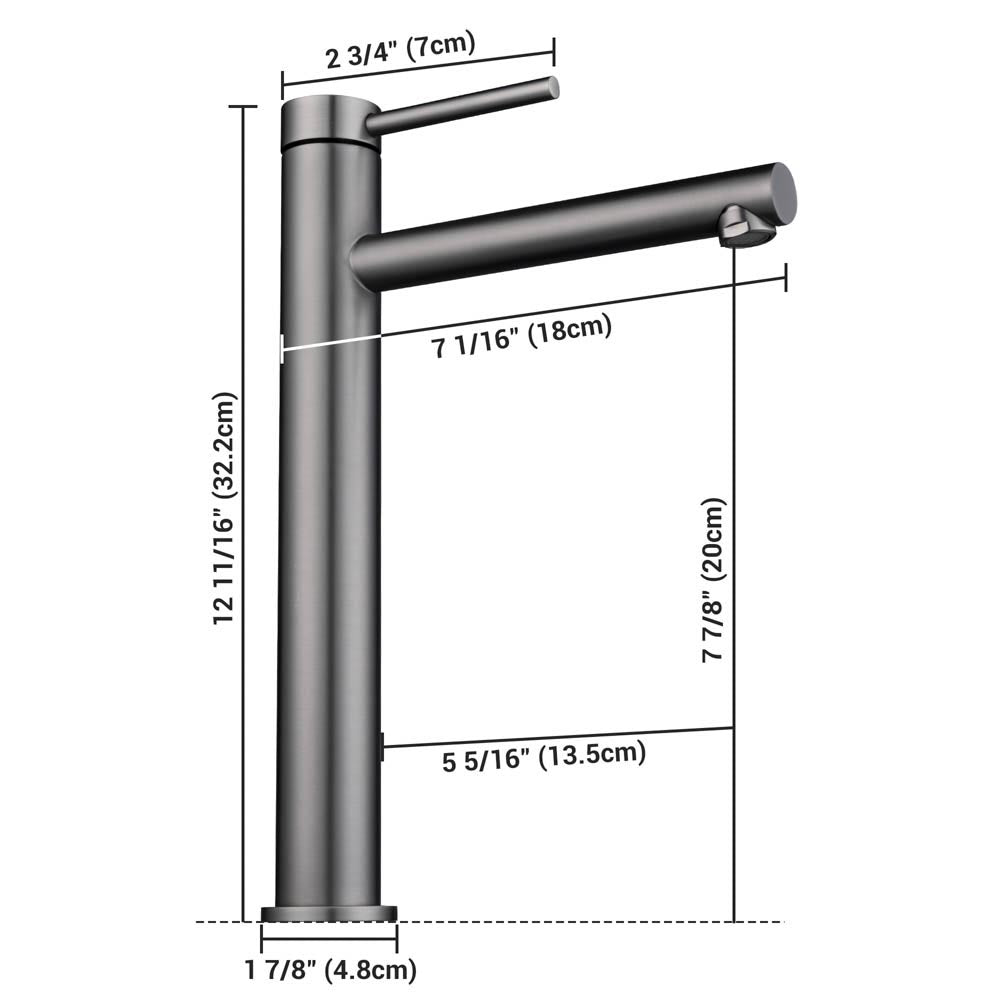 Yescom Single Handle Bathroom Faucet 13" Tall Image