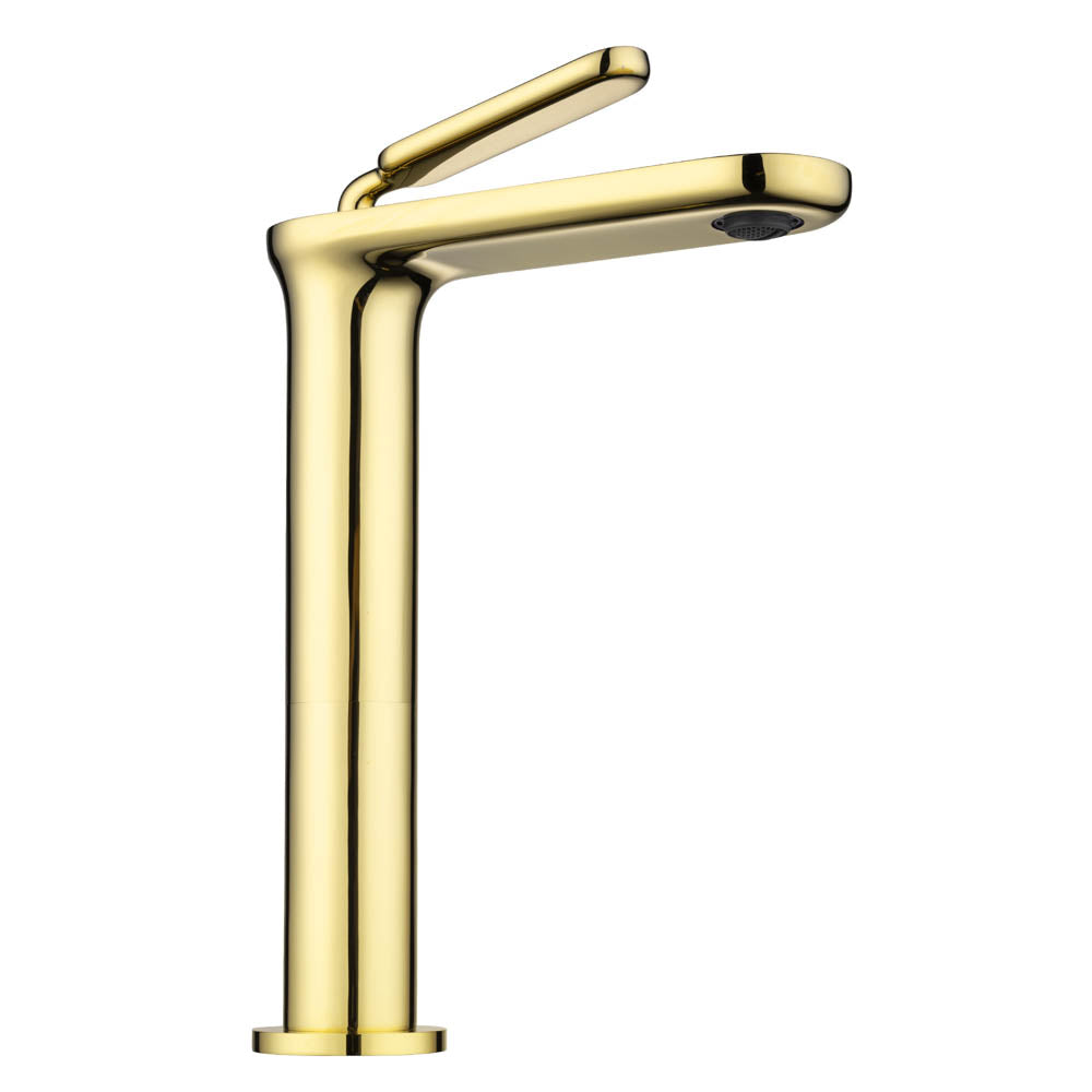 Yescom Bathroom Sink Faucet Single Handle 12" Tall, Gold Image