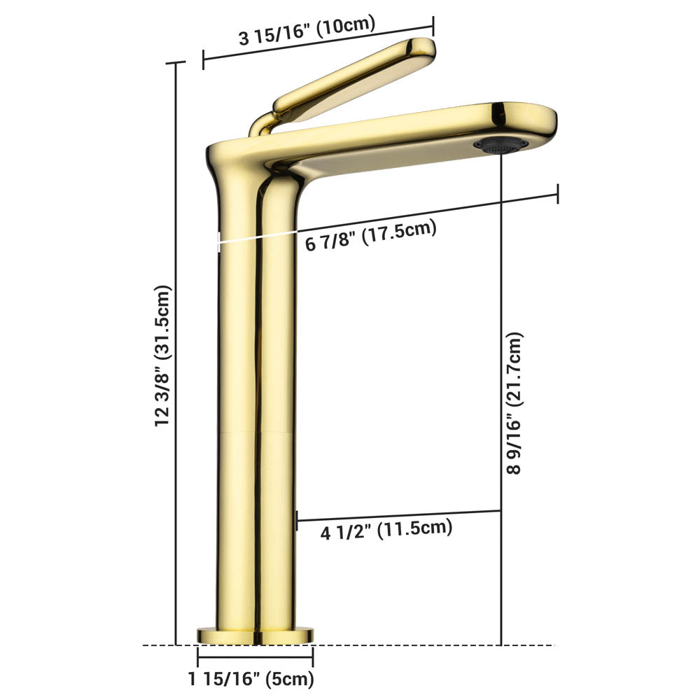 Yescom Bathroom Sink Faucet Single Handle 12" Tall Image