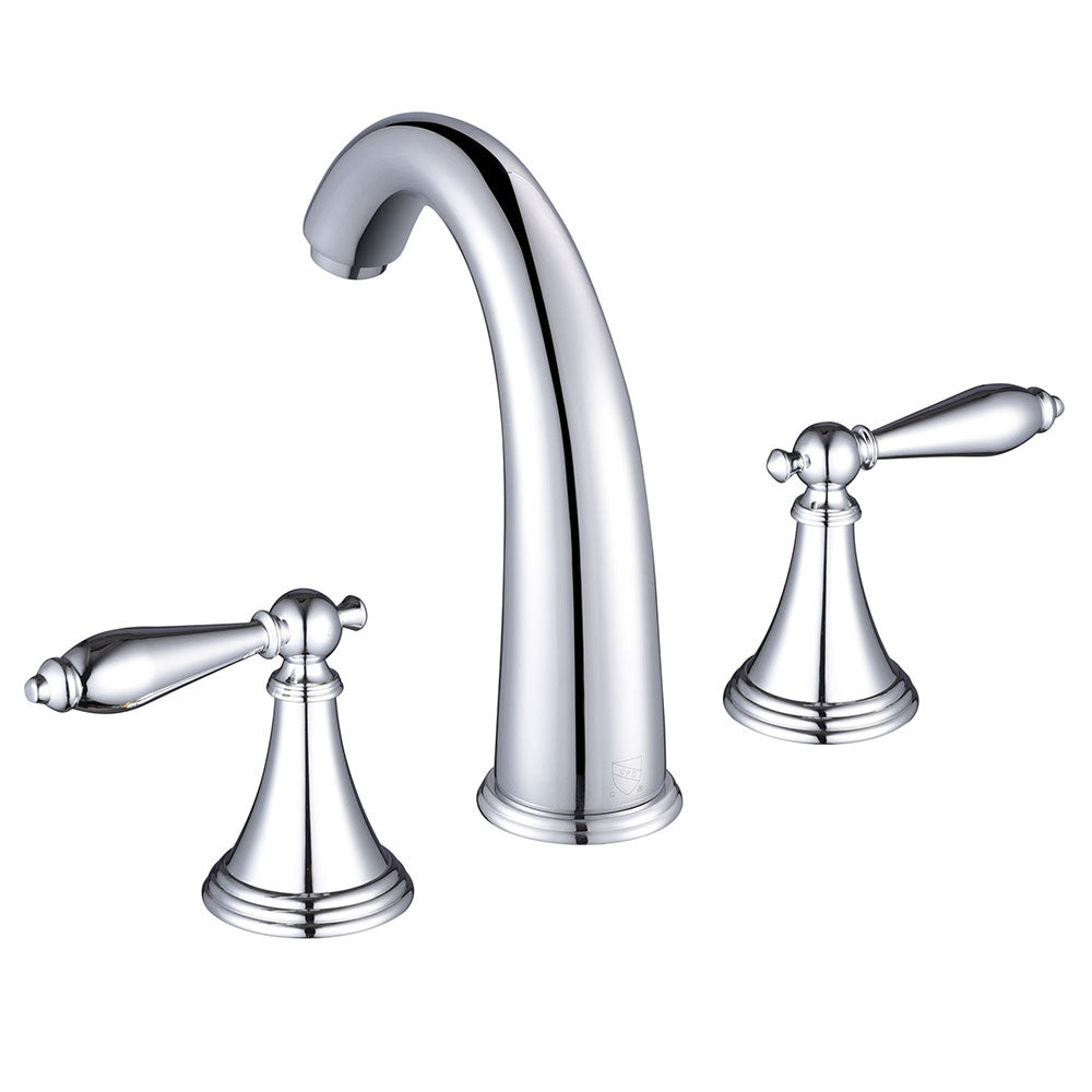 Yescom Widespread Faucet 3-Hole 2-Handle Cold Hot 6.7"H Chrome Image
