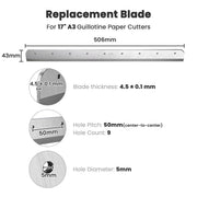 Yescom Paper Cutter Blade Replacement for A3/A4 Stack Trimmer Image