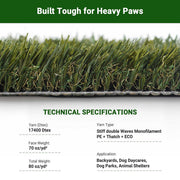 Yescom Commercial Artificial Turf for Pet Facility Runs 15'x Cut-to-Length Image