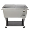 Yescom 80QT Beverage Cooler Cart on Wheels Drinks Storage