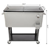 Yescom 80QT Beverage Cooler Cart on Wheels Drinks Storage
