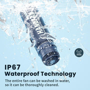 Yescom Stainless Steel Water Bottle with Fan Keeps Water Cold for 24hours Image