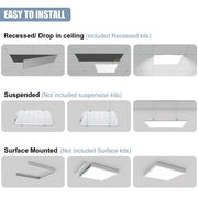 Yescom 2'x4' LED Panel Selectable Commercial LED Troffer (30W-72W) Image