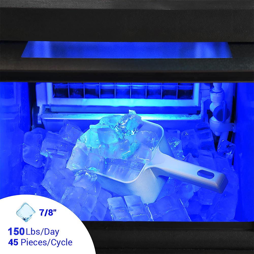 Yescom Ice Cube Maker 150lbs/24h Self-sterilizing