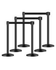 Yescom 6pcs Crowd Control Stanchions with 6.5ft Retractable Belt Image