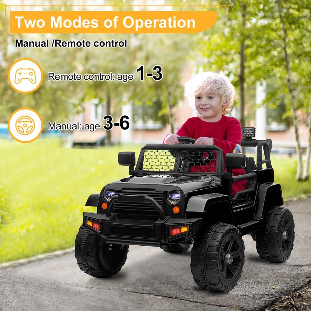 Yescom 12V Ride On Car Jeep Dual Drive Parent Control