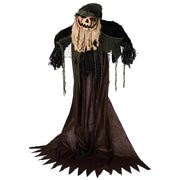 Yescom 6ft Animated Halloween Pumpkin White Jack-O-Lantern Sound-Activated Image