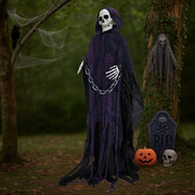 Yescom 6ft Animated Grim Reaper with Chain, Sound-Activated Halloween Prop Image