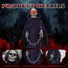 Yescom 6ft Animated Grim Reaper with Chain, Sound-Activated Halloween Prop