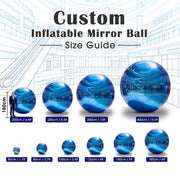 Yescom Custom Logo Inflatable Balloon Mirror Ball - Sizes & Color Image