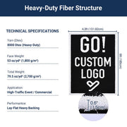 Yescom Custom Commercial Turf Tufted-in Logo, Custom Sized, 9 Colors 53oz Image