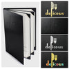 Yescom Personalized Menu Covers - 8.5x14 PU Leather Custom Printed & Color