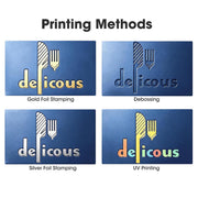 Yescom Personalized Menu Covers - 8.5x11 PU Leather Custom Printed & Color Image