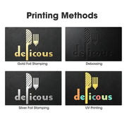 Yescom Personalized Menu Covers - 8.5x14 PU Leather Custom Printed & Color Image