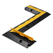 Yescom 1-Channel Cable Ramp Protector 90° Left/Right Turn Corner for 2" Cables, Z Turn Image