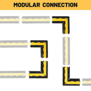 Yescom 1-Channel Cable Ramp Protector 90° Left/Right Turn Corner for 2" Cables Image