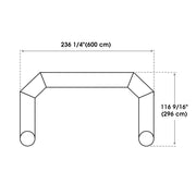 Yescom Custom Inflatable Entrance Arches Air Blow, 20ft with T-base Image