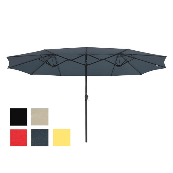 Yescom 15x9 ft Patio Rectangular Market Umbrella w/ Wind Vent Image
