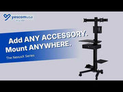 Yescom NexusX Rolling Computer Cart with Locking Metal Drawer