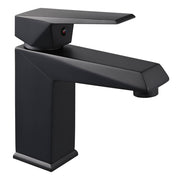 Yescom Bathroom Sink Faucet Square 1-Handle Cold & Hot, 7"H, Matte Black Image