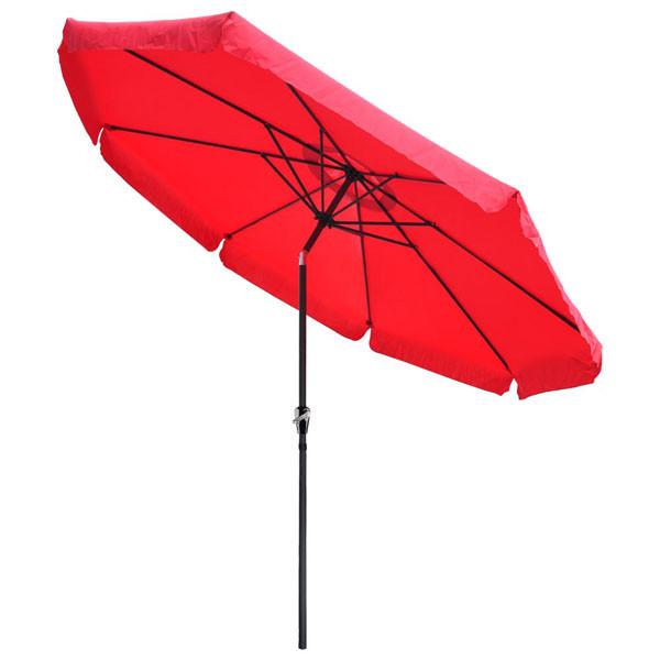 Yescom 10ft Patio Outdoor Market Umbrella Tilt Multiple Colors, Red Image